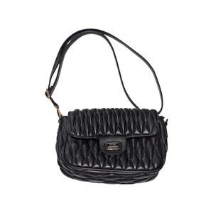 Badgley Mischka Quilted Vegan Leather Crossbody Purse Shoulder Bag Going Out